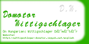 domotor wittigschlager business card